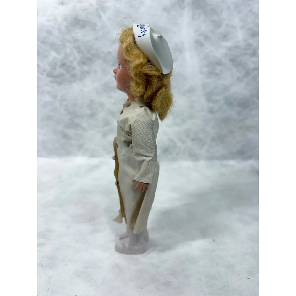 Vintage Miss Curity Nurse Doll Bauer & Black Hard Plastic Advertising 8 Inch